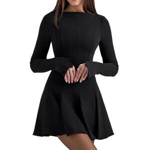 House of CB Black Long Sleeve Dress
